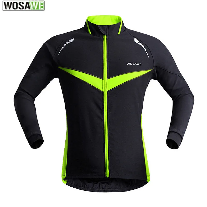 

WOSAWE Ropa Ciclismo Invierno Men Windproof Warm Cycling Clothes Outdoor Sport Running Jacket Winter Bike Bicycle Cycling Jersey