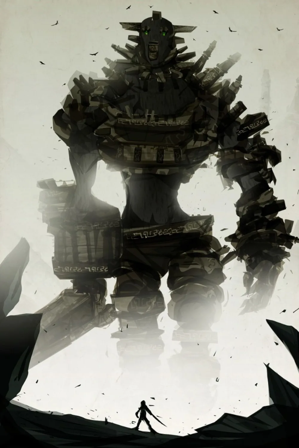 Home Decor Shadow of the Colossus Game-Silk Art Poster Wall Sicker Decoration Gift