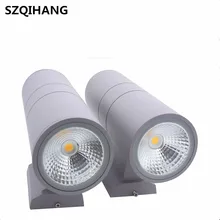 AC85-265V водонепроницаемый настенный светильник из нержавеющей стали 10 Вт/20 Вт/30 Вт/40 Вт/черный/серый светодиодный настенный светильник IP66 двойной настенный светильник наружный настенный светильник