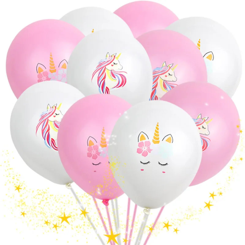 

10pcs Unicorn Latex Inflatable Balloons Wedding Decoration Baby Shower Balloon Girl Birthday Party Party Supplies Decoration