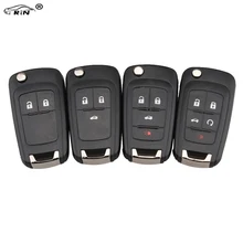 RIN Flip Folding Key Shell for Chevrolet Cruze Remote Key Case Keyless Fob 2 3 4 5 Button Uncut HU100 Blade for Chevrolet