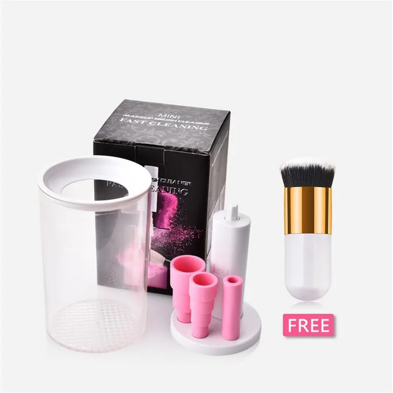 

GUJHUI Professional Make Up Brushes Washing Tool Electric Makeup Brush Cleaner & Dryer Set Machine With Chubby Pier Brush 25#