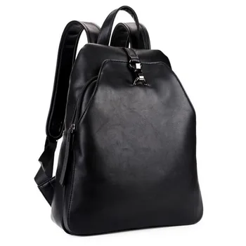 

High Quality youth PU Leather Backpack trend School Daypack Large Capacity Book Bag Knapsack Men Rucksack Travel street Bag