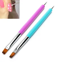 Duplo-ended prego pintura caneta desenho escova strass lidar com manicure prego arte salão de beleza ferramenta dropshipping(China)