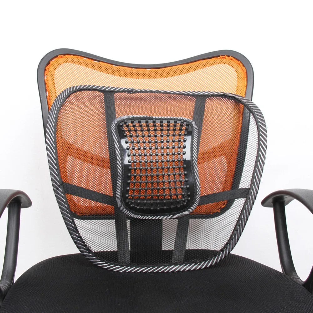 

Chair Back Support Massage Cushion Mesh Relief Lumbar Brace Car Truck Office Home Cushion Support Seat Chair Car Cushion Covers