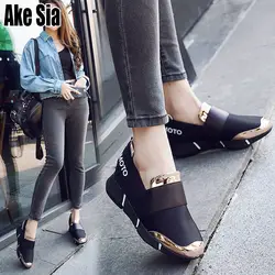 Ake Sia Mujer Для женщин Femine Slip-On Повседневное Сгустите мягкой подошве Кеды Мокасины Zapatillas без каблука для отдыха плоские туфли A149