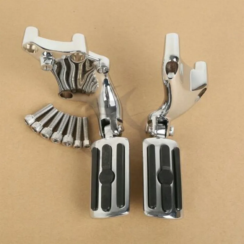 Pedane E Pedane Cromate/Nere Per Moto Staffe Di Montaggio Per Harley 40-Otto Ferro 883 1200 Xl Sporster Settanta Due 2014-2021