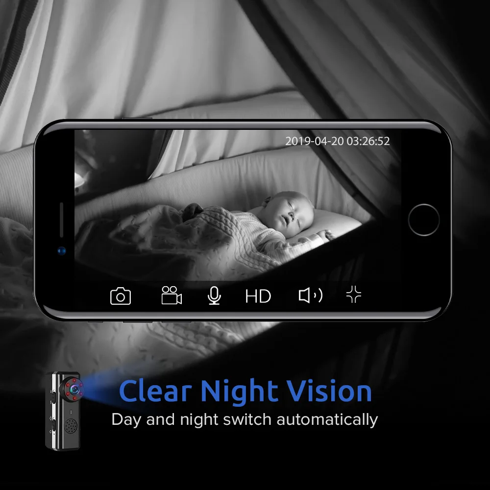 BOBLOV HD 1920x1080 P WiFi мини камера обнаружения движения ночного видения домашняя беспроводная камера безопасности IP камера
