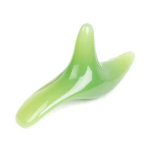 Зеленый треугольной формы смола массажер для ног гуаша доска стержень для тела с эффектом точечного массажа