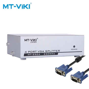 

MT-VIKI 250 Mhz 4 Port VGA Video Splitter 1x4 Distributor 1 eingang 4 Ausgang 1 STÜCK verbindet 4 Monitore Maituo 4 VGA cable