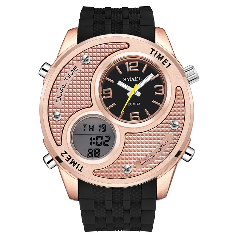 

SMAEL Watch Two Time Zone Men Sports Watches Waterproof Analog Digital Quartz Watches relogio masculino Military Watches Men