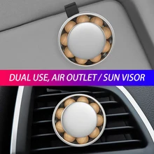 Двухфункциональный автомобильный деревянный бисер зажим для ароматерапии освежитель воздуха в автомобиль солнцезащитный щиток для автомобиля Креативные украшения