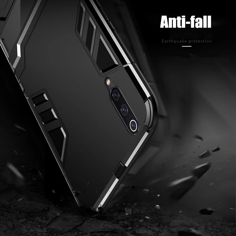 For Xiaomi Mi 9 Case Armor Hard PC Soft Silicone TPU Back Cover For Xiaomi Mi 9 se Mi9 Shockproof Holder Phone Case Fundas