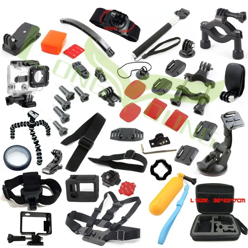 Buy Cheap Ms.L.Meilyadigital Basic Accessories Kit waterproof case Chest monopod for GoPro Hero 4/Black/Silver Hero4 3+/3 sjcam
