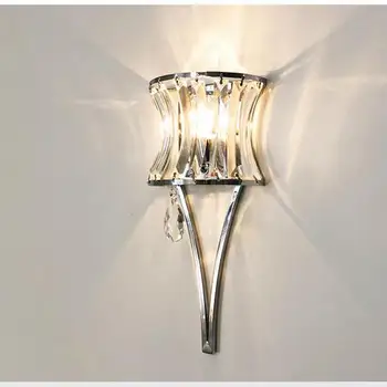 

Italy chrome/gold Project crystal wall Lighting Large Hotel room mirror lamp shade Wall Lamp Bathroom staircase led wall sconces