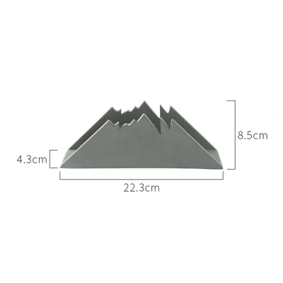Снег в форме горы цемент тканевая стойка держатель туалетной бумаги держатель для салфеток Отель западный ресторан бумажная стойка офисный стол набор - Цвет: Light grey
