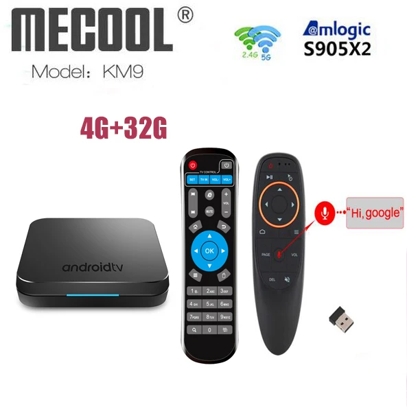 

2019 4GB RAM 64GB ROM Mecool KM9 TV Box Android 9.0 S905X2 4K Media Player DDR4 32GB 2.4G/5G Dual WiFi Smart Set Top Box