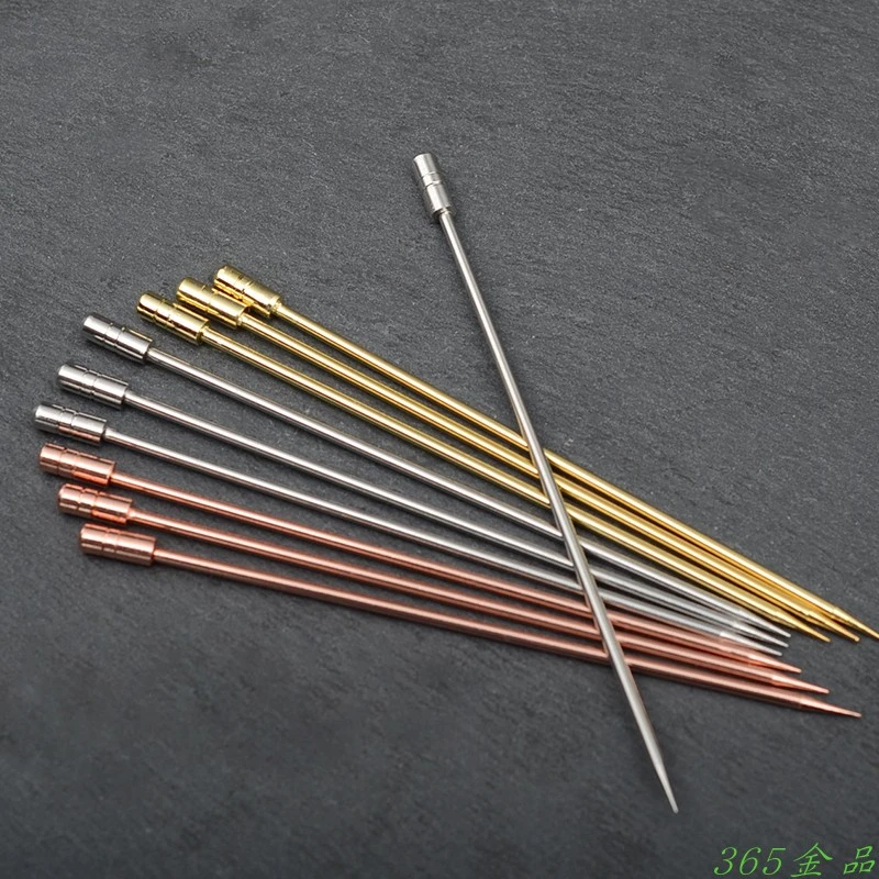 3Pcs 304 Stainless Steel Gold Plated Titanium Fork Party Buffet Decor Fruit Desserts Food Cocktail Sandwich Fork Stick Pick