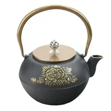 Горячая 1Л Южная Япония литой железный чайник с медной крышкой креативный пеной чайник металлическая посуда