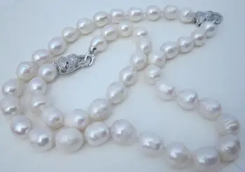 

elegant 12-13 MM WHITE PEARL NECKLACE 18" BRACELET 8"