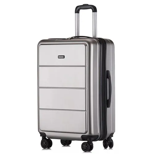 KLQDZMS 20/22/24/26/28 дюймов ABS+ PC бленда для объектива в Бизнес багаж на ролликах износостойкие Путешествия сумка на колесиках, чемодан на колесах - Цвет: Silver