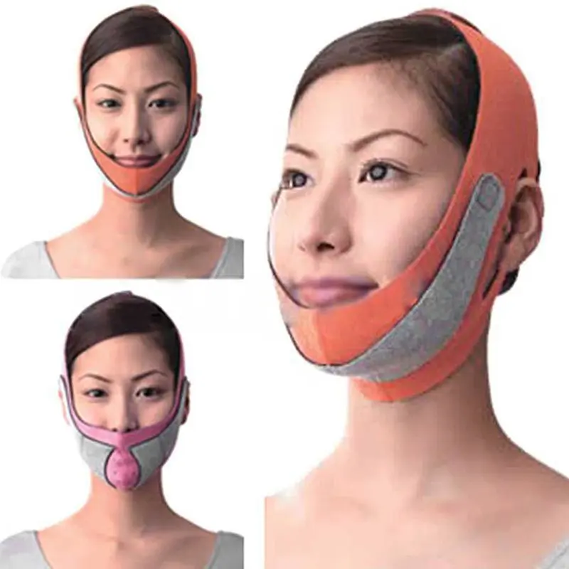 Инструменты для подтяжки лица тонкая маска для похудения Тонкий Массажер для лица двойной подбородок тонкий бандажный пояс для лица женский уход за лицом - Цвет: Orange