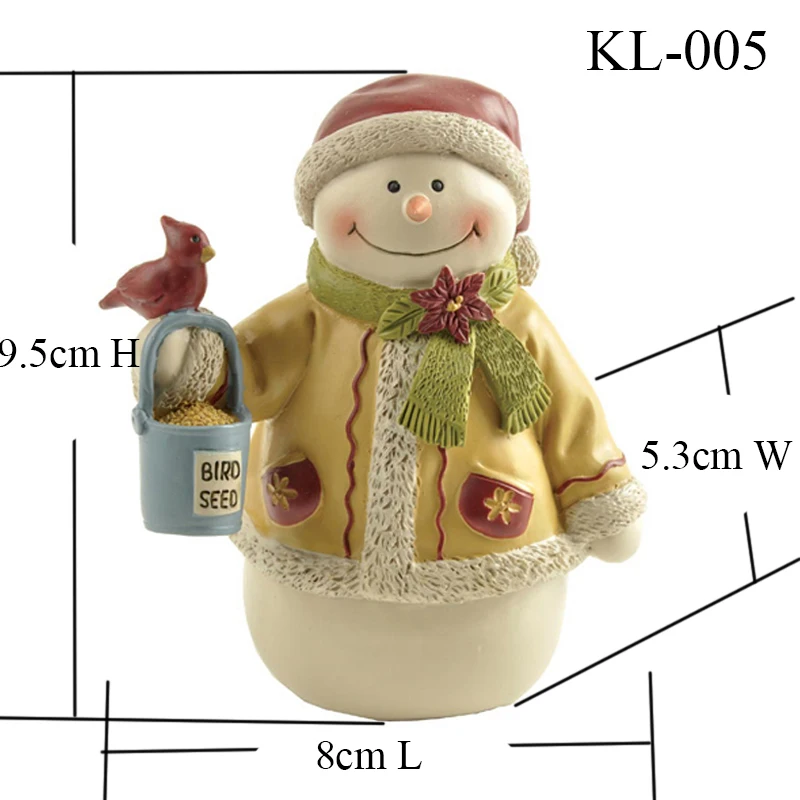 4,4" высокий праздник Рождество декоративные Семейные фигурки снеговика смола фигура Снеговик кукла