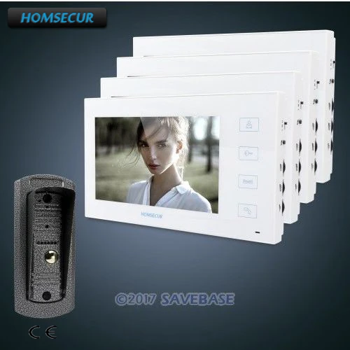 

HOMSECUR 7" Video&Audio Home Intercom with One Button Unlock for House/Flat 1C4M