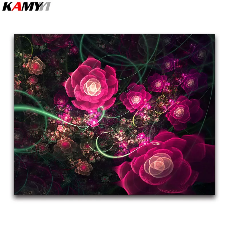 

Resin drill 3D diy full diamond painting cross stitch diamond embroidery mosaic pattern Dancing flowers picture home decor gift