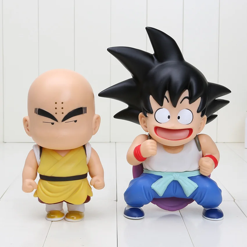 2 шт. Dragon Ball Z Son Goku& Krillin Dragonball saiyan Kuririn фигурки монахов с качающейся головкой держатель телефона украшение автомобиля игрушка - Цвет: 13549