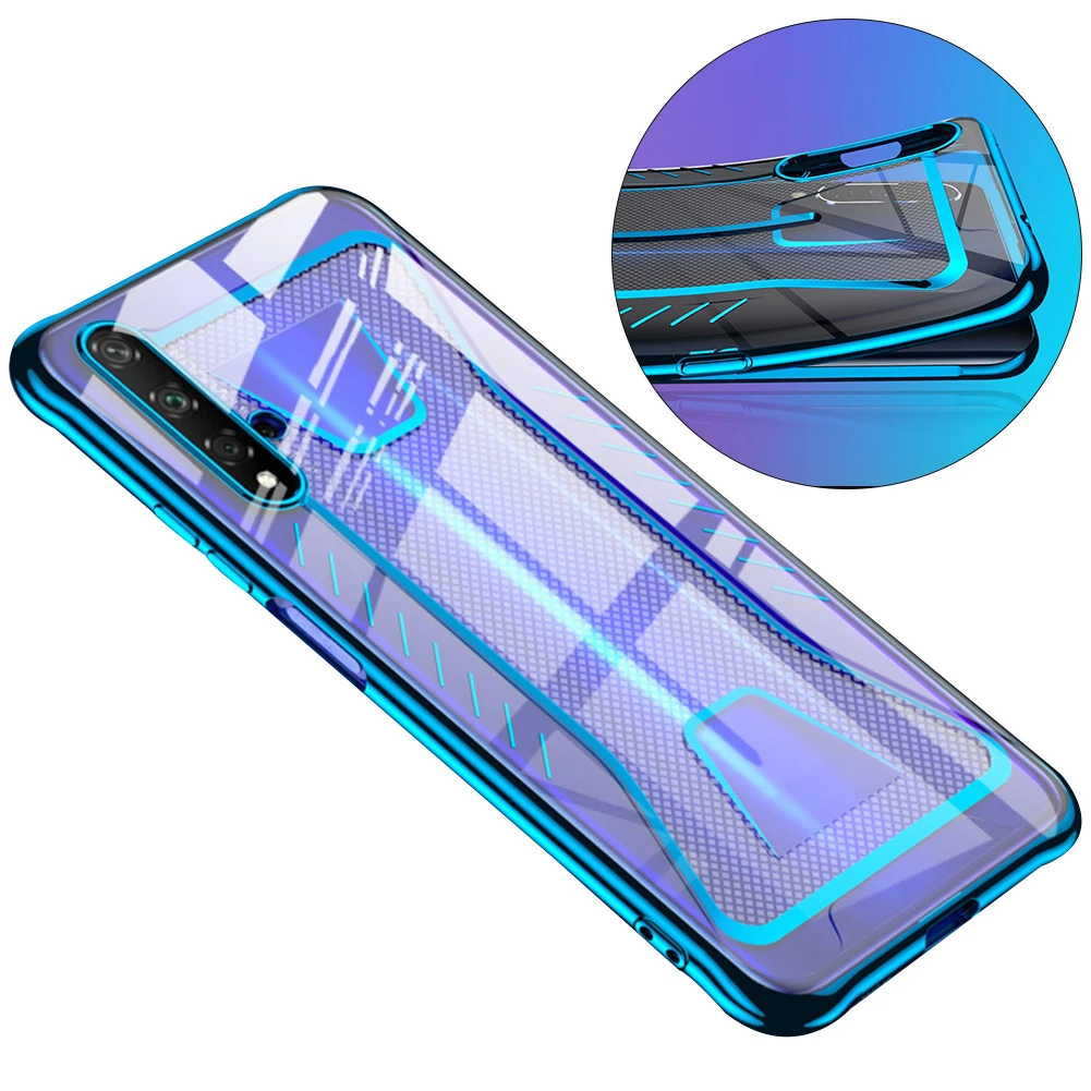 

Silicone Clear Case for Honor 20 Pro Full Protection Cover Soft TPU Electroplated Shockproof Airbag Shell for Honor 20 Pro Coque