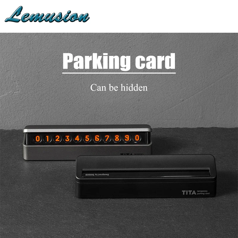 Car-styling 1X Car Parking card Accesories Can be hidden number For Opel astra insignia Volvo s60 xc90 Skoda octavia fabia rapid |