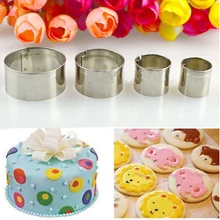 4 шт./компл. Круглый Круг из нержавеющей стали для печенья помадок пирожных десен пасты пресс-формы резак DIY украшения Кондитерские молд, аксессуары для выпечки