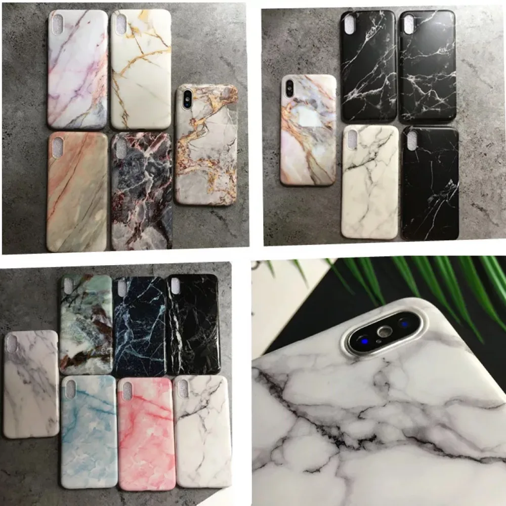 Capas For Iphonex Marble IMD Cases Iphone6 7 7Plus Lover Simple Black&ampWhite marble Full Soft TPU Covers 6s Funda |