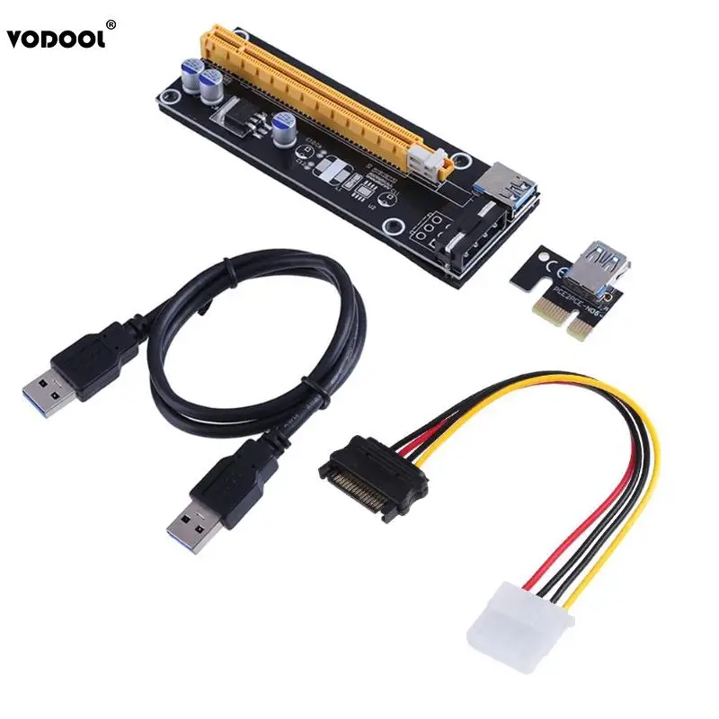 VODOOL PC Компьютерная усиленная PCI E 1X до 16X Express Расширительная карта расширитель