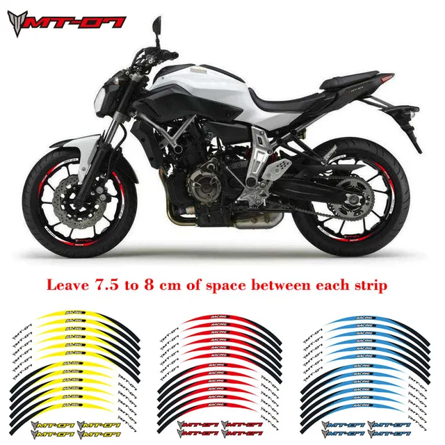 RS0184 decal wheel rim sticker graphics stripe kit for Yamaha Motorcycles