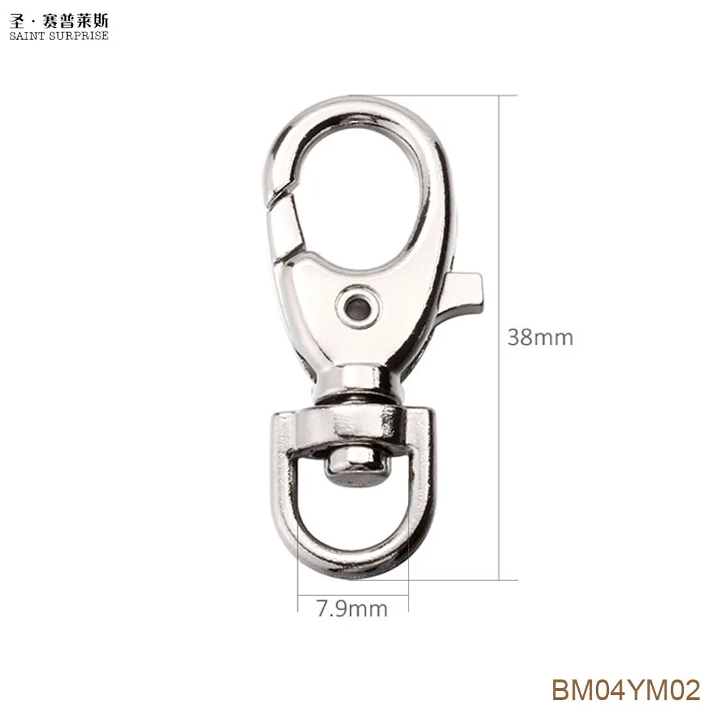 10Pcs 38mm Swivel Trigger Clips Snap Hooks Lobster Clasp Keychain Bag ...