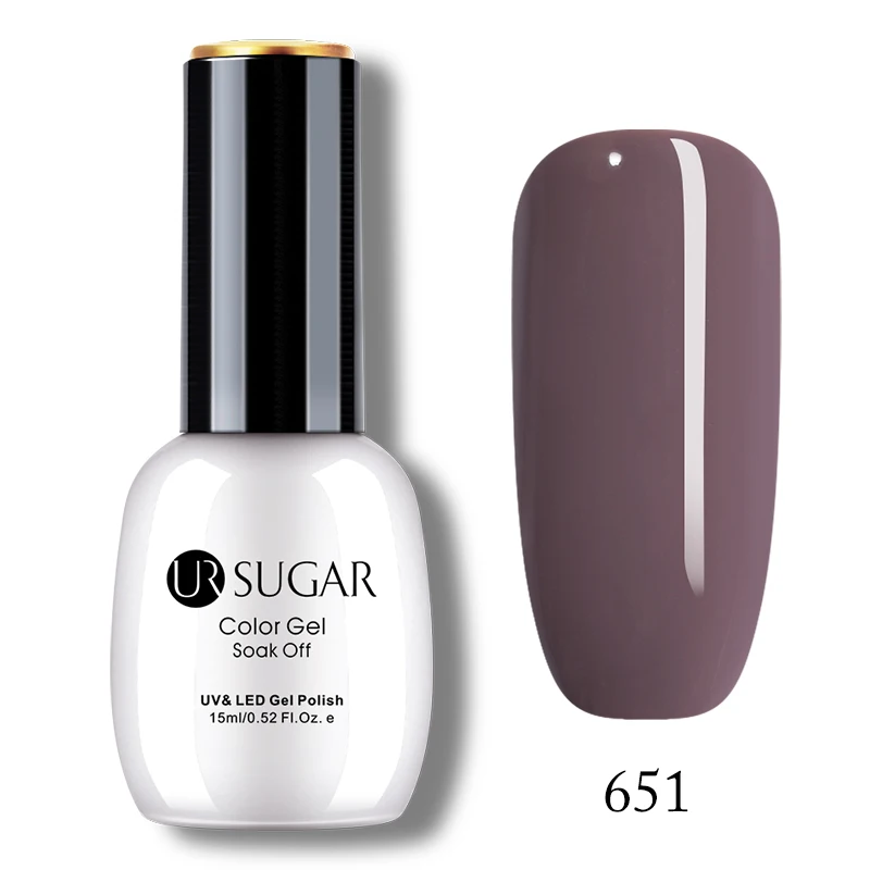 Ur Sugar 15 мл УФ-гель для ногтей красное золото блеск лак для ногтей чистый УФ цвет розовый маникюрный гель лак для ногтей - Цвет: 651
