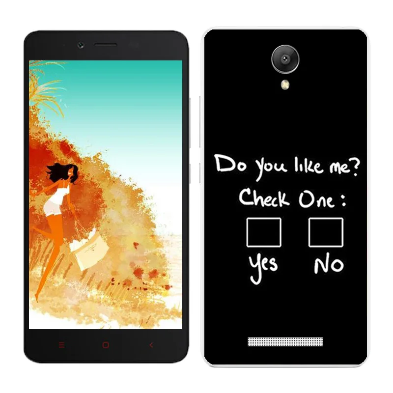 Чехлы для Xiaomi Redmi Note 2, Мягкая силиконовая задняя крышка для телефона Redmi Note2, черный Чехол С Рисунком Слона для Hongmi Note2 - Цвет: 15
