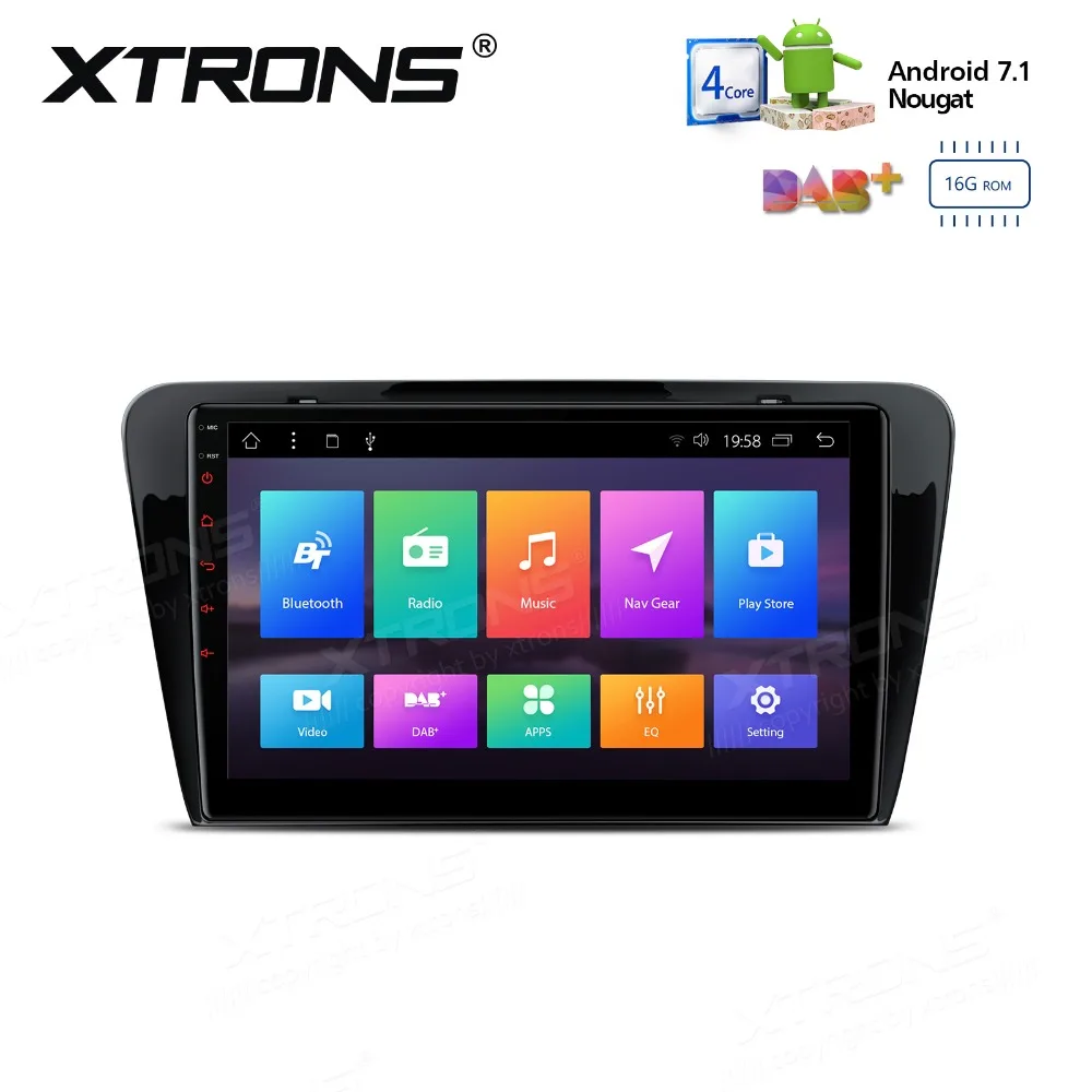 Best 10.1" Android 7.1 Car Stereo Radio Player Auto Multimedia System RCA GPS WIFI OBD DAB No DVD for SKODA Octavia 2014 2015 2016 1