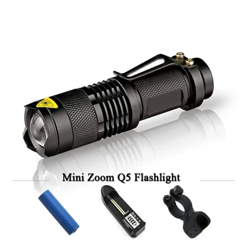 

3 Mode Mini zoom cree xml led rechargeable flashlight torch lanterna waterproof light 14500 OR AA battery Portable Lighting Lamp