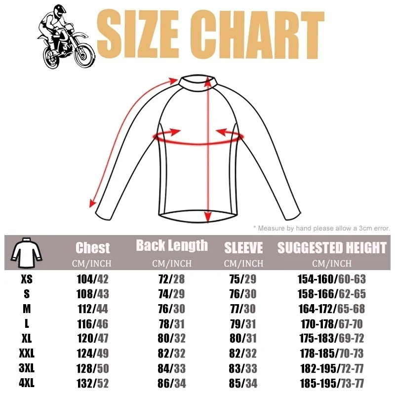 Men Long Sleeve O-Neck Shape Motorcycle Outdoor Speed Surrender Motocross Racing Quick-Drying Tee
