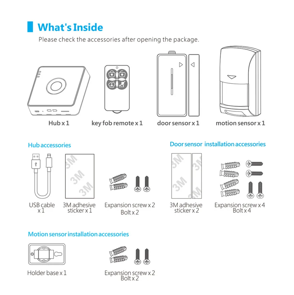 New Broadlink S2-HUB Security Alarm System Kit Detector Motion Sensor Door Window Alarm Remote Control For Smart Home Automation-6
