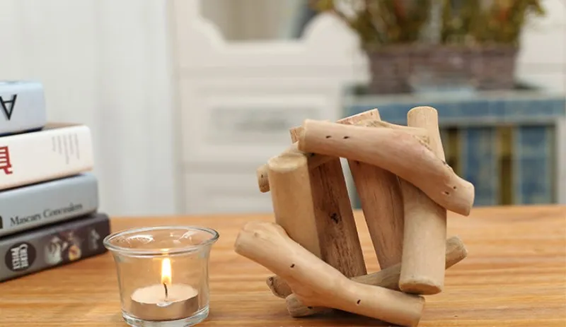 Новинка подсвечник Driftwood украшения подарки ручной работы деревянные подсвечники