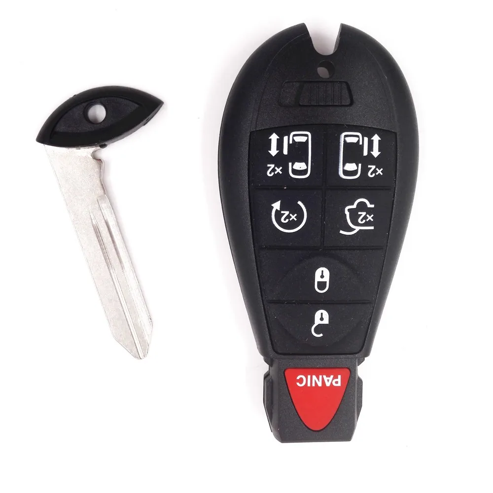 For Jeep Fobik Car key For Chrysler 433Mhz adn 46 Electronic Chip 7 Button With Uncut Blade Smart Remote
