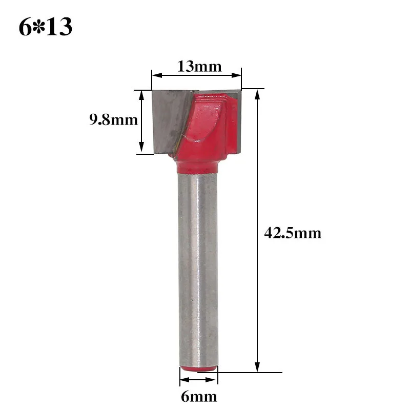 07 JDSR 6mm Shank Wood Router Bit Cleaning Bottom Router Bit Woodworking Tenon Milling Cutter Tool Cutting Smooth Wood Cutter Set