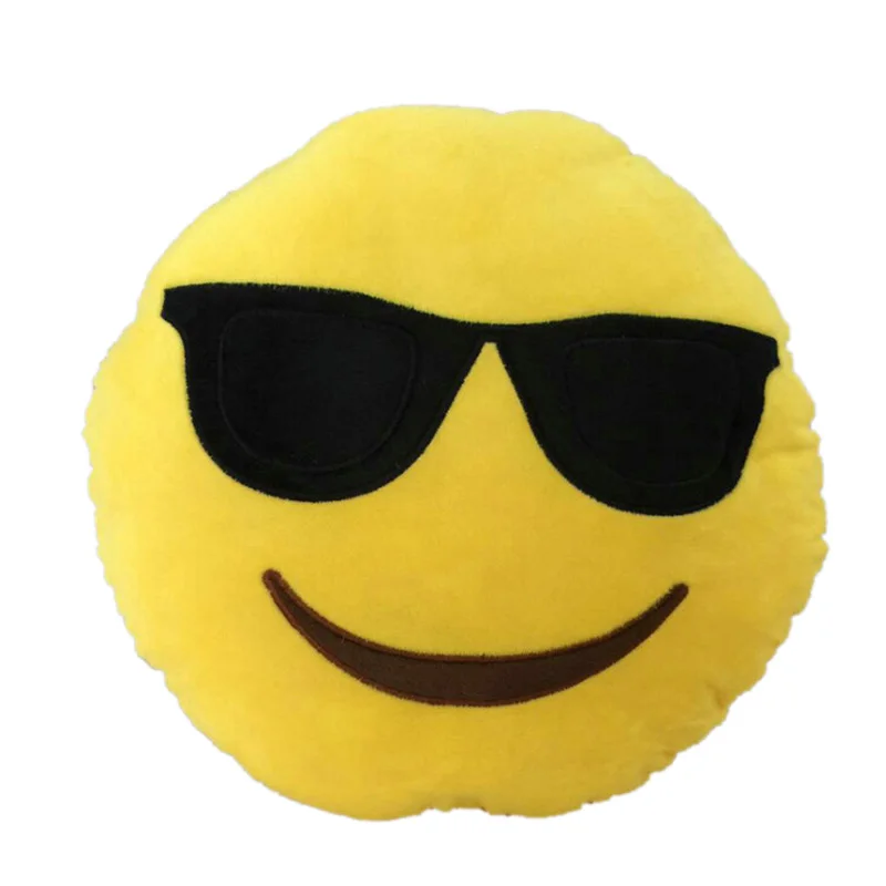 Smiley Face Emoticon Emoji Pillow Plush Christmas Present Cushions 30cm