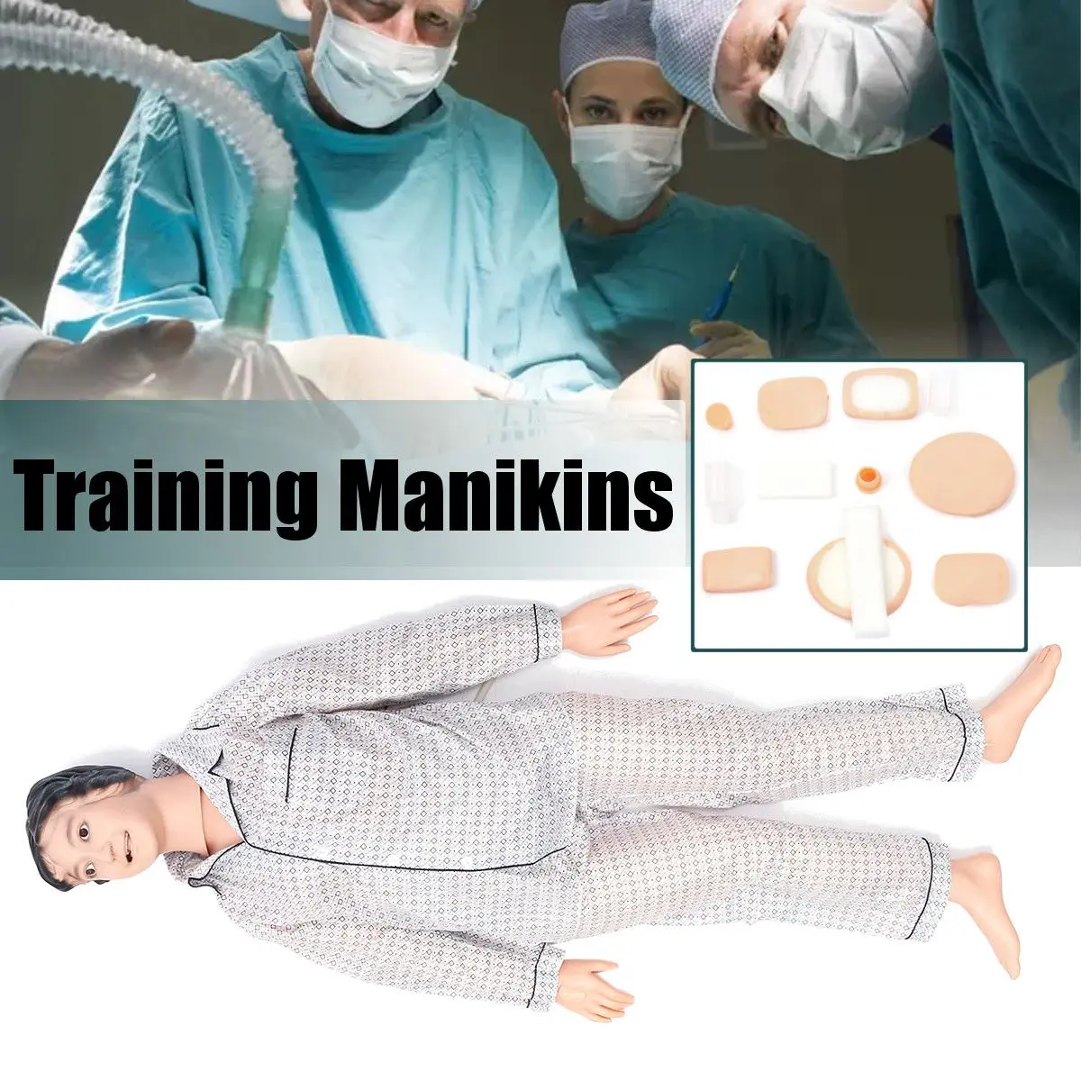 

Multi-functional Female Combination Nursing Training Manikin Model Mannequin Patient Care Simulator Nursing Mannequin