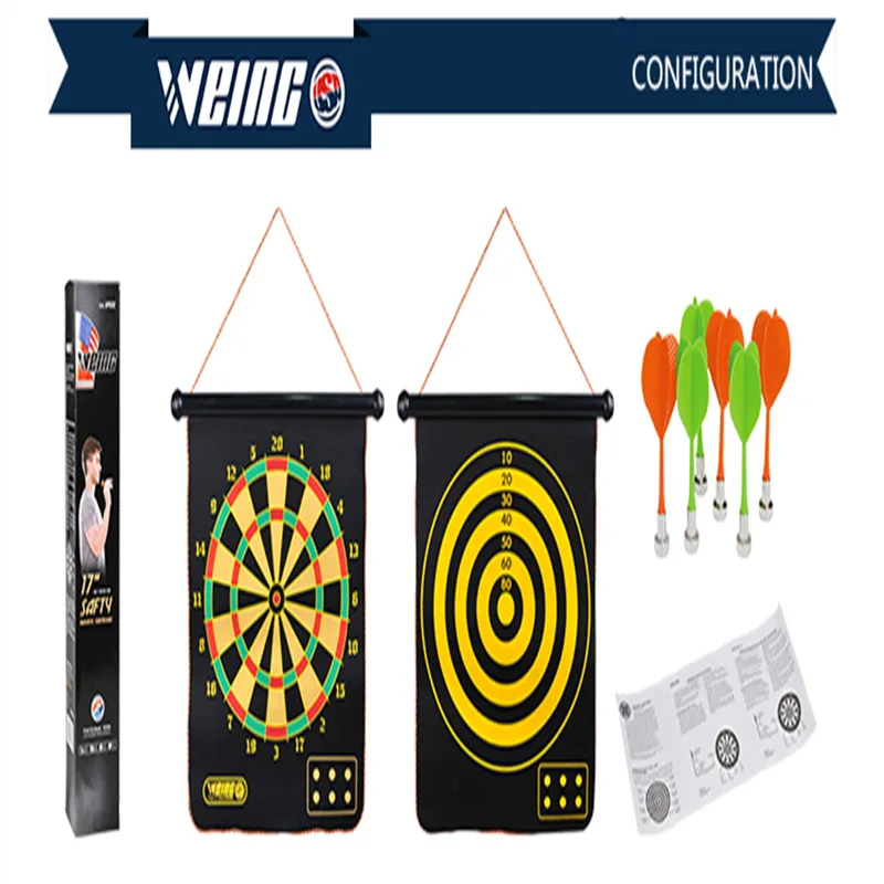

WEING Dartboard set magnetic darts two sides large darts target safety magnet magnet fly mark