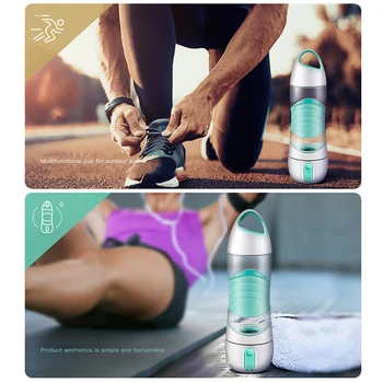 

Portable Sports Water Bottle LED Light Drinking Reminder Nano Atomizing Smart Water Bottle Anti-Slip Drinking Bottle